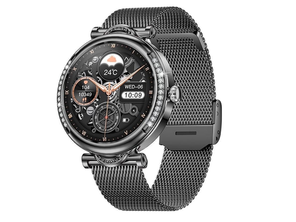 Smart Watch Atender/Fazer Chamadas Relógio de Fitness Feminino de 1 27 Polegadas com Monitoramento de Saúde Feminina À Prova D'Água Voz Ai NISSGU
