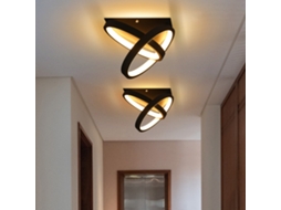 Lâmpada de Teto Led de 3 cores para quarto sala de estar varanda 22w branco/preto | S/MARCA