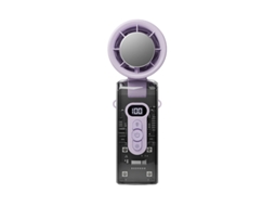 Laxiscreed Fc08 Ventilador De Mão Com Frio, Ar Condicionado Dobrável, Luz E Controle De Velocidade Até 100 Níveis