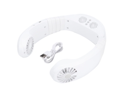 Ventilador De Pescoço Laxiscreed Com Caixa De Som Bluetooth Portátil, Bateria Integrada E Design Leve