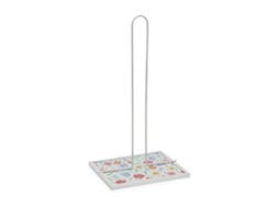 Suporte para Rolos de Papel de Cozinha VERSA Flandes Metal Aço Madeira Mdf 16 5 X 31 X 13 Cm