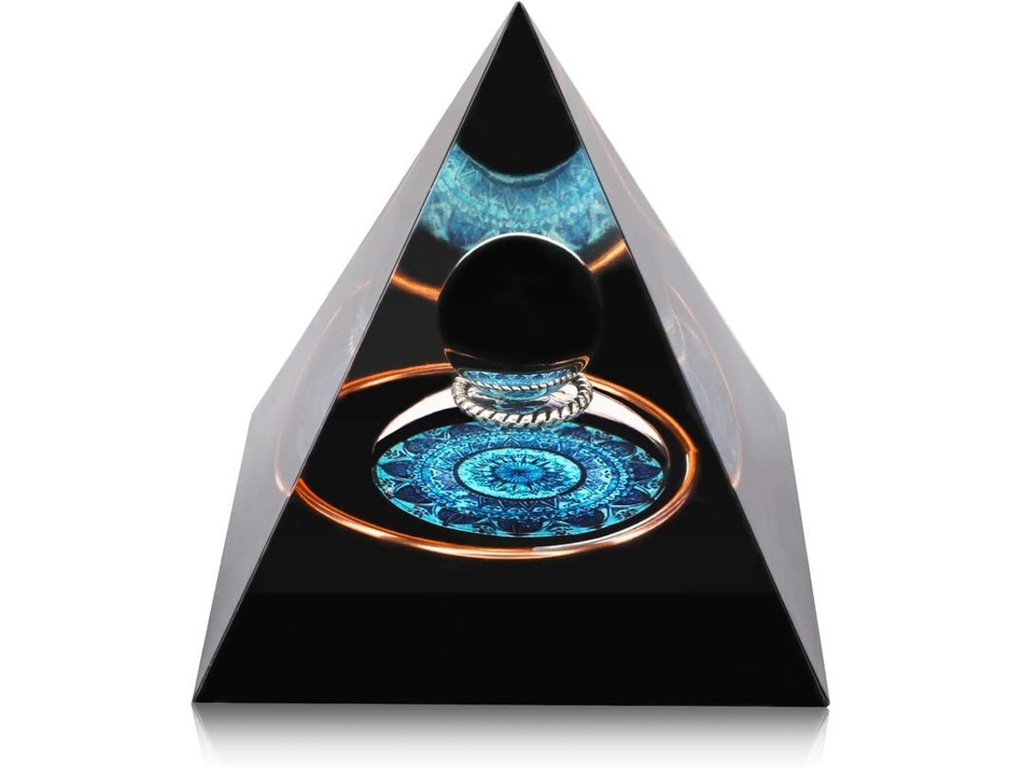 Pirâmide de Cristal Nova Line Obsidiana 2.3x2.3in para Energia Positiva