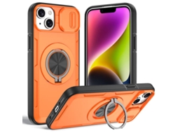 Capa Zruxe Compativel Com Iphone 14/13 (magsafe - Suporte Giratorio - Laranja)