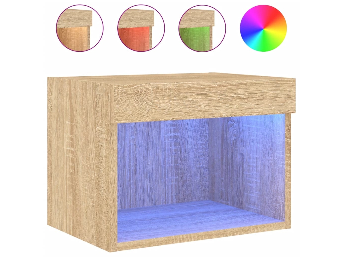 Bedside Cabinet, Bedside Cabinets Vidaxl Marrom Madeira Processada (n/a)