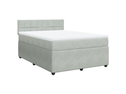 Box Spring Bed, Box Spring Beds Vidaxl Cinzeto Veludo (140 X 200 Cm)