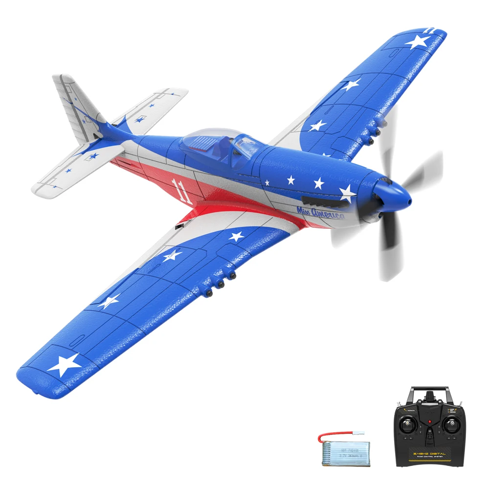 Avião controlado remotamente, equipado com sistema de estabilidade Xpilot e voo acrobático com um único botão. MDUG