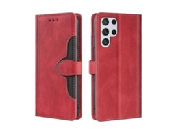 Capa De Couro Com Fivela Magnética E Sensação De Pele Para Samsung Galaxy S23 Ultra 5g
