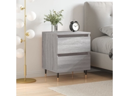Vidaxl Mesa De Cabeceira 40x35x50 Cm Derivados De Madeira Cinza Sonoma