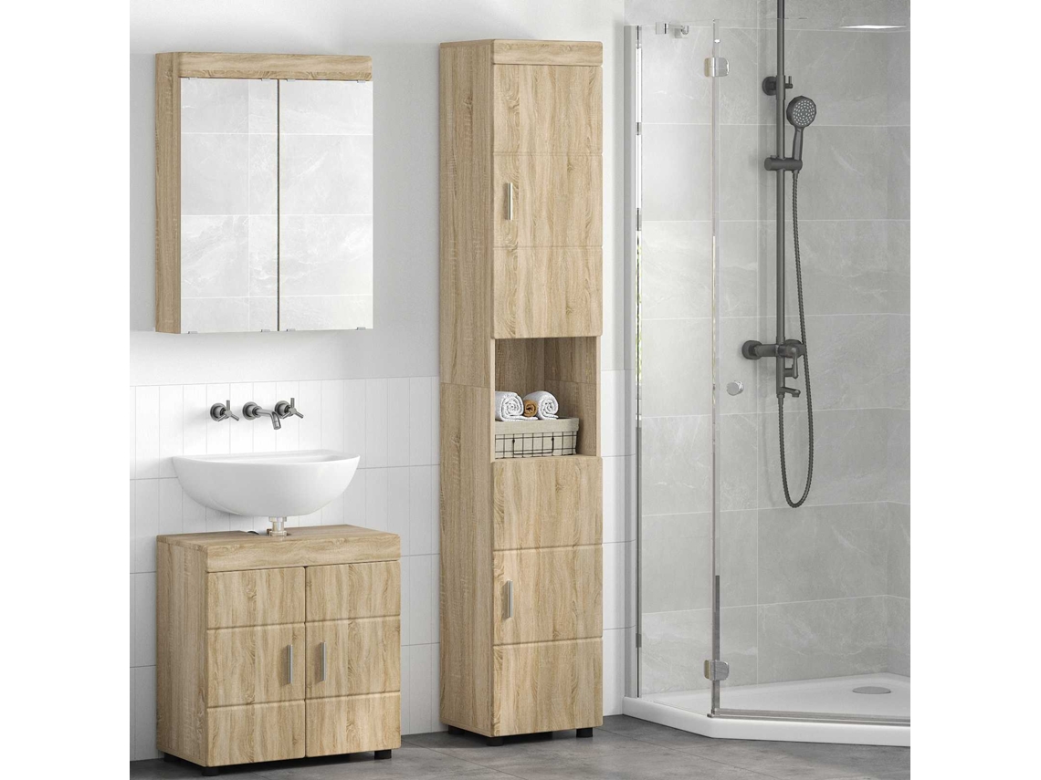 Vidaxl Conjunto De Armários Para Banheiro Tulum Carvalho Sonoma