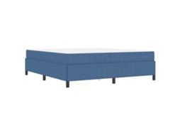 Conjunto 1 Estrutura Da Cama Vidaxl Azul Tecido (180 X 200 Cm)