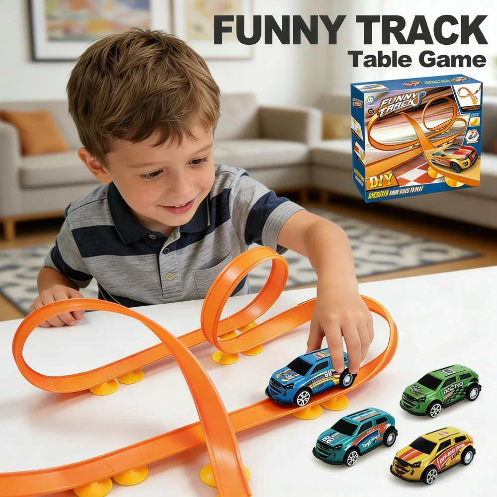 Kit de Pista de Corrida Faça Você Mesmo, Pistas Circulares e Rampas para Acrobacias com Ventosas. MDUG (pista de Mesa Faça Você Mesmo)