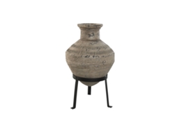 Vaso Home Esprit Preto Bege Metal Magnésio 28 X 28 X 47 Cm