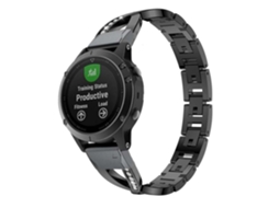Bracelete Pulseira Aço Luxury para Garmin Forerunner 955 Preto