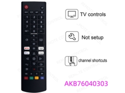 Comando Para Televisão Lg, Modelo Compatível Akb76040303 Yuysan