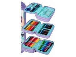 Estojo , 3 Bolsas, Completo Material, Stitck Love Coolpack