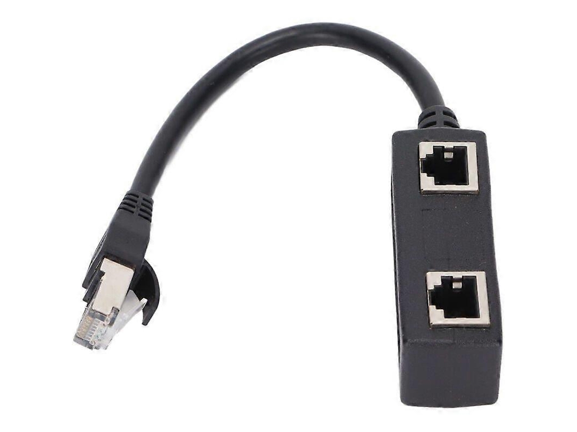Adaptador Divisor Rj45 De 1 Para 2 Portas, Transmissão Estável, Excelente Conexão, Cabo Rede, Baixa Corrente E Conector.-aquaforge