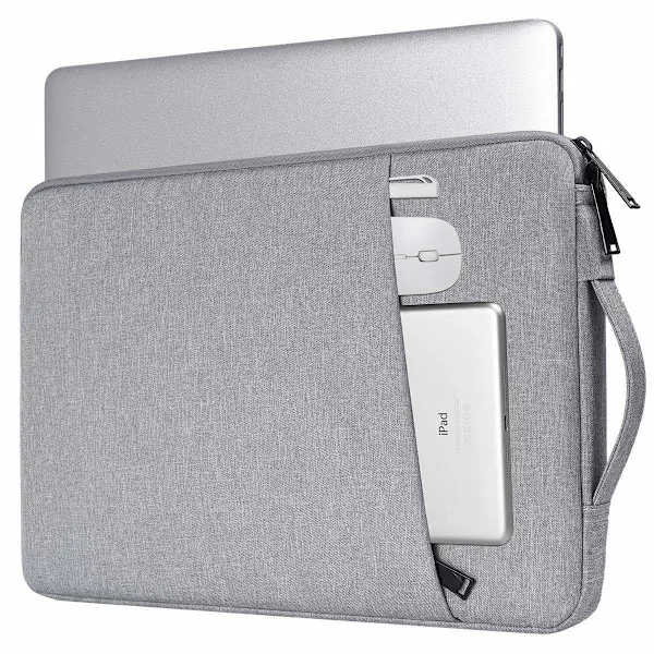 Capa Para Laptop Inf De 14,1 Polegadas/15,4 Polegadas Em Lona Cinza.