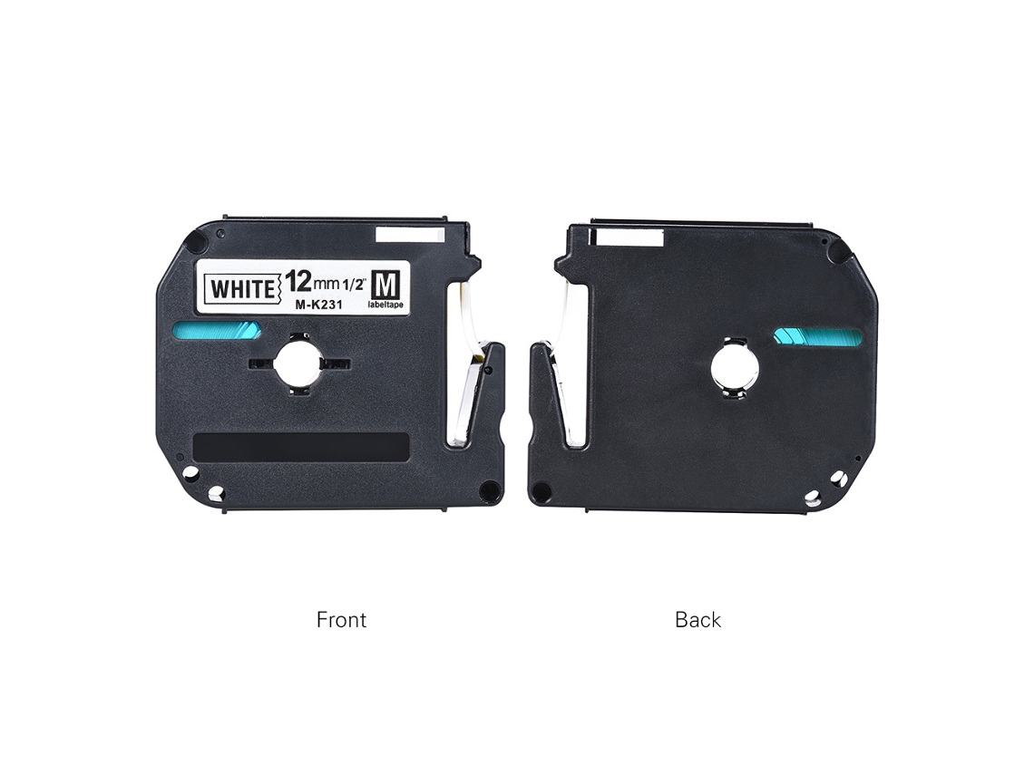 2026 fita de Rótulo Preto em Branco Compatível com Brother Pt 65/pt 70/pt80 12mm * 8m Laminada À Prova D'água