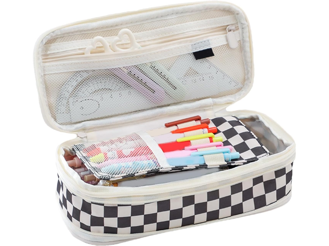 Grande Com Zíper Duplo, Organizador Elegante Com Zíper Duplo Suave, Ideal Para Materiais De Gokoco
