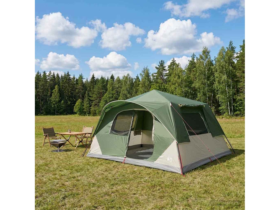 Vidaxl Barraca Instantânea Verde 365 X 280 X 200 Cm Poliéster E Aço
