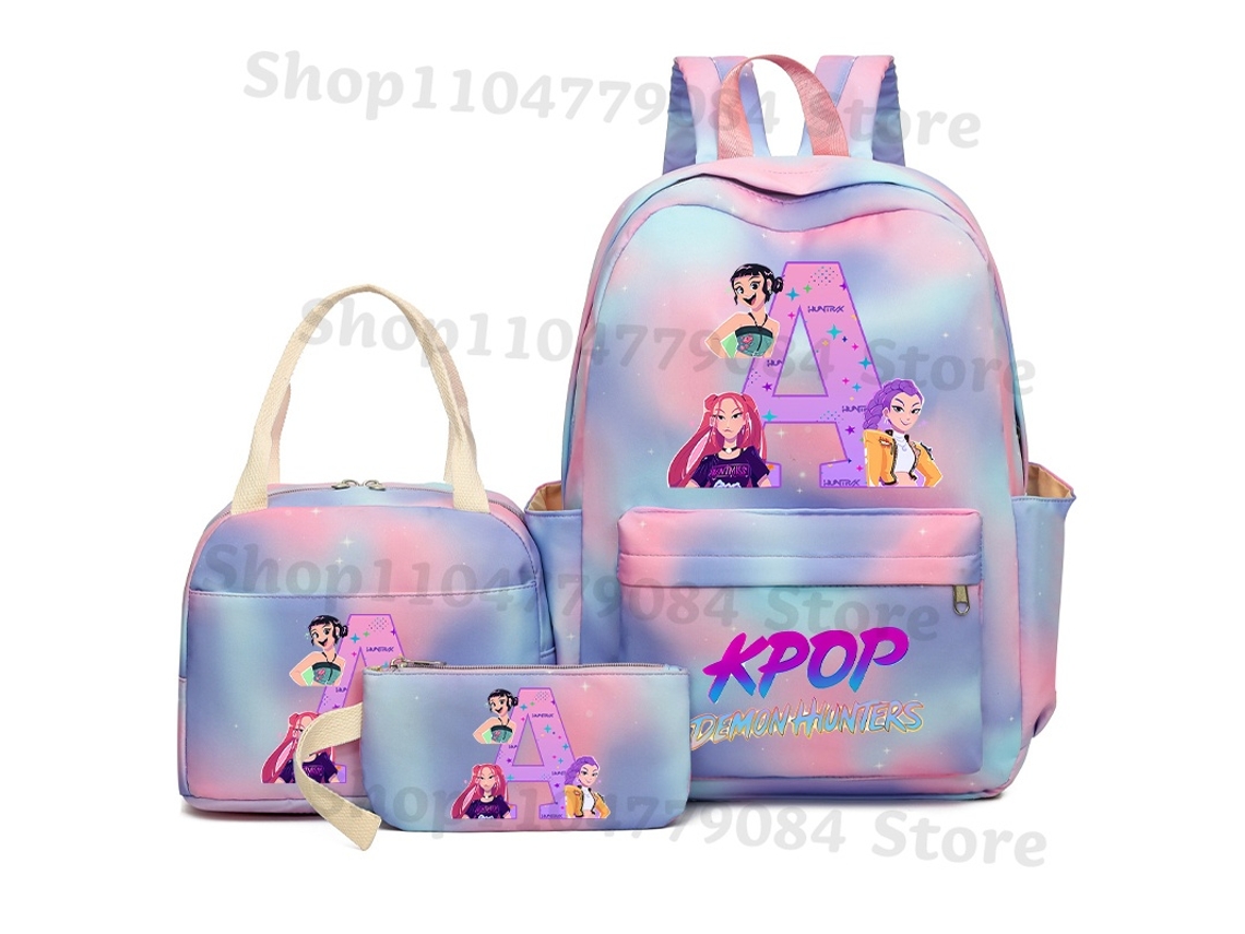 Conjunto Mochila Escolar 3 Peças, Estilo Musical, Aulas, Inclui Estojo