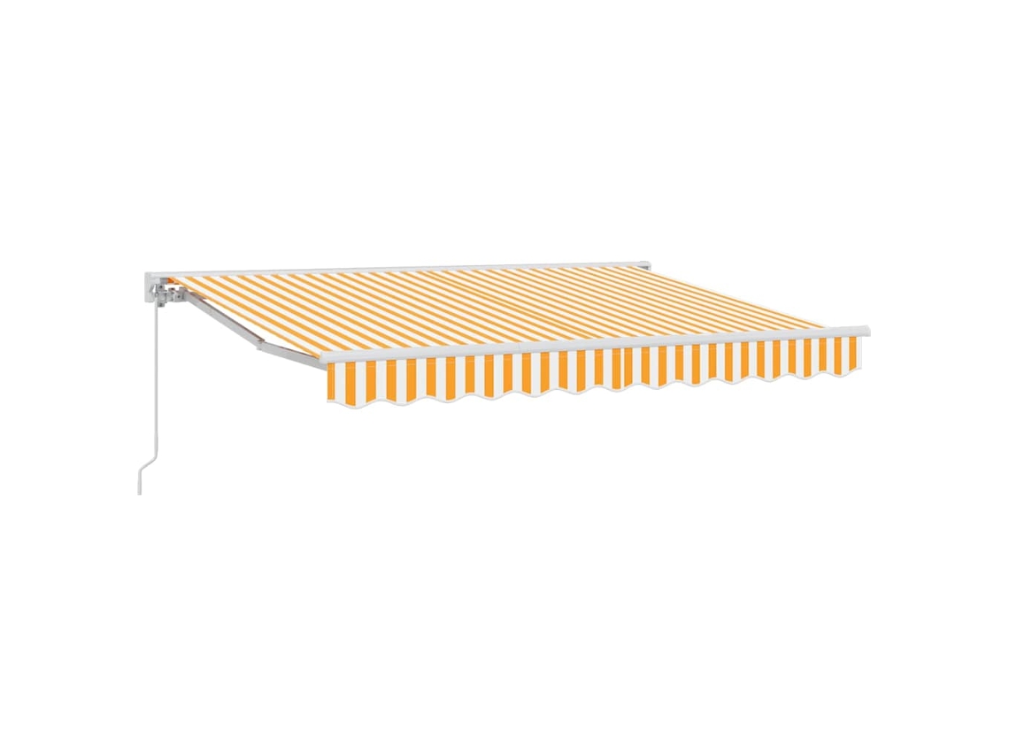 Conjunto 1 Toldo Retrátil Vidaxl Amarelo Alumínio (250 X 200 Cm)