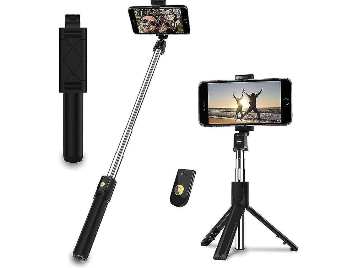 Palo selfie tripé Fasst, controle remoto, rotativo, portátil, para telefones 4.7-6 polegadas, S/MARCA