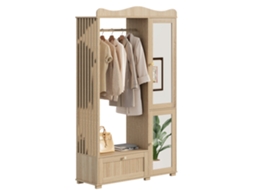 Guarda Roupa Espelho Cabideiro Aberto Gaveta 2 Portas VELTRIX