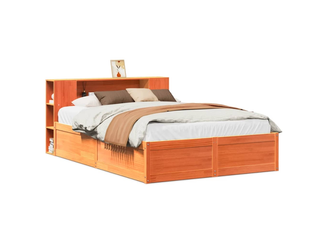 Bed Frame, Bed Frames Vidaxl Marrom Madeira De Pinho (150 X 200 Cm)