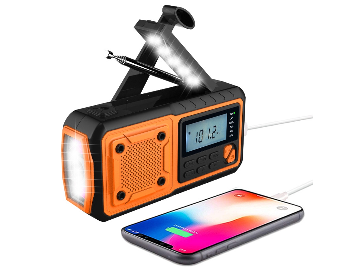 Lâmpada de Emergência Portátil para Uso Externo, Laranja AQUAFORGE
