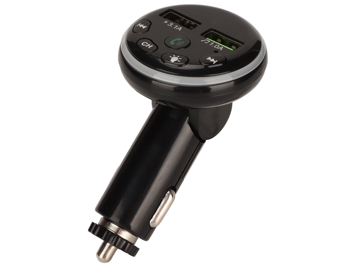 2026zentro-transmissor Fm Para Carro Com Luz Ambiente, Chamadas Sem Mãos, Carregador Usb 2.0 E Função De Memória F13