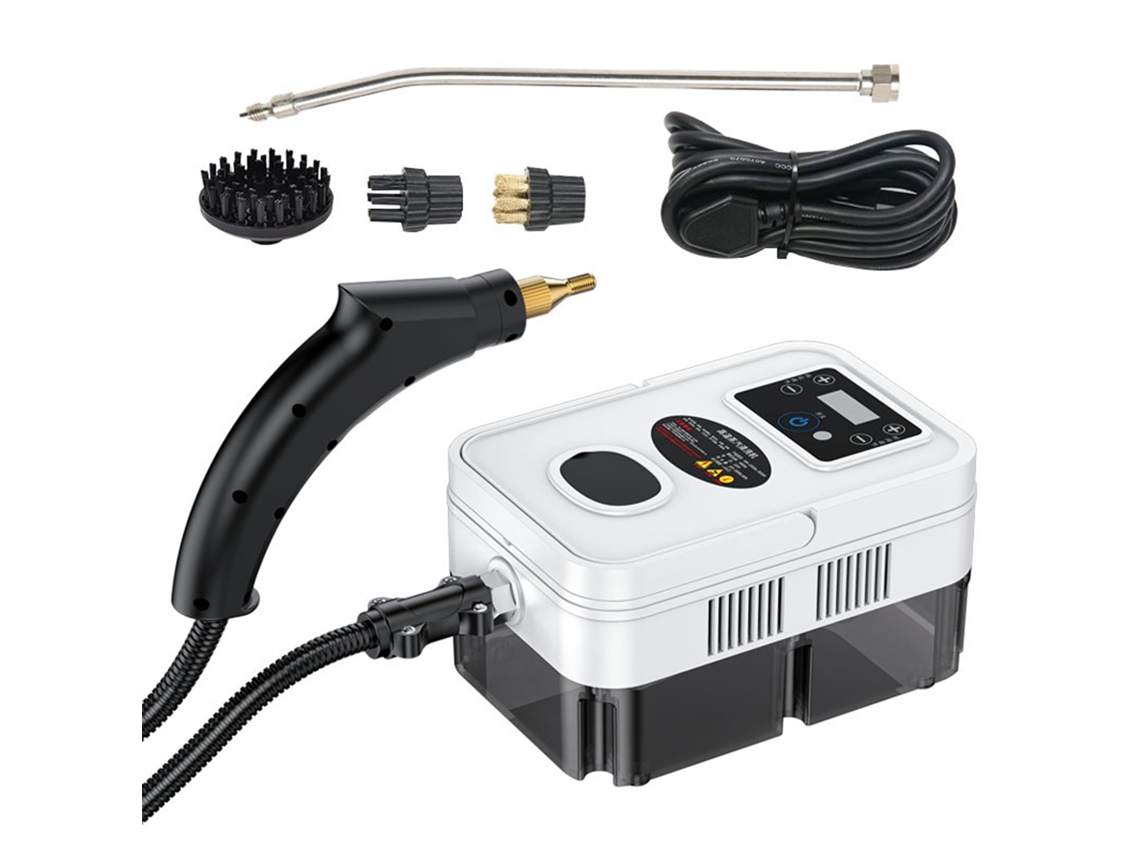 Limpador a Vapor Portátil com 4 Acessórios, Ecrã Táctil, 6 Níveis Ajustáveis e Vapor Rápido para Casa, Automóvel e Pisos LAXISCREED