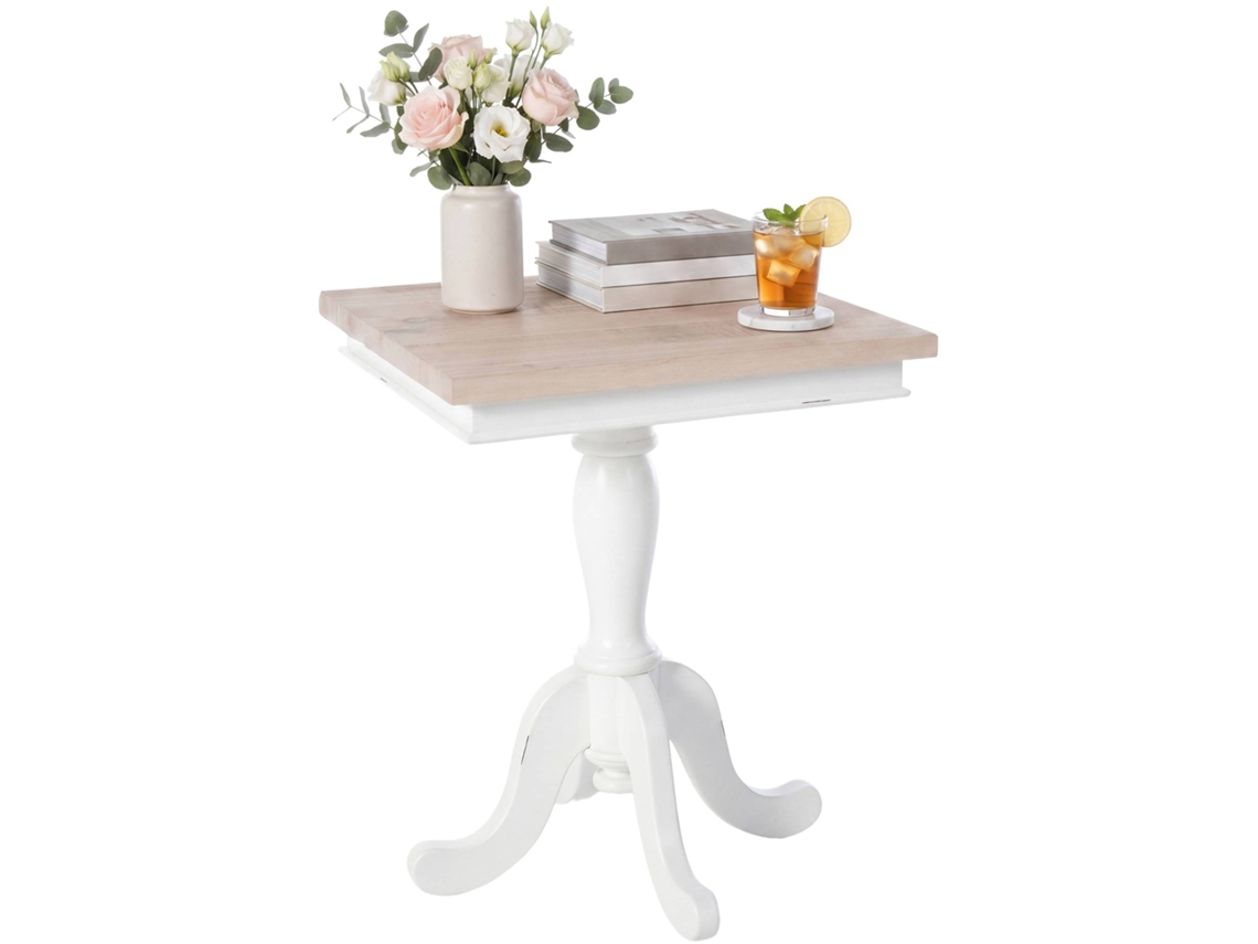 Mesa De Apoio Lorne Natural/branco 50 Cm