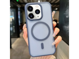 Capa Transparente Híbrida Para Iphone 11 Pro Max - Tpu E Pc Com Magsafe - Azul