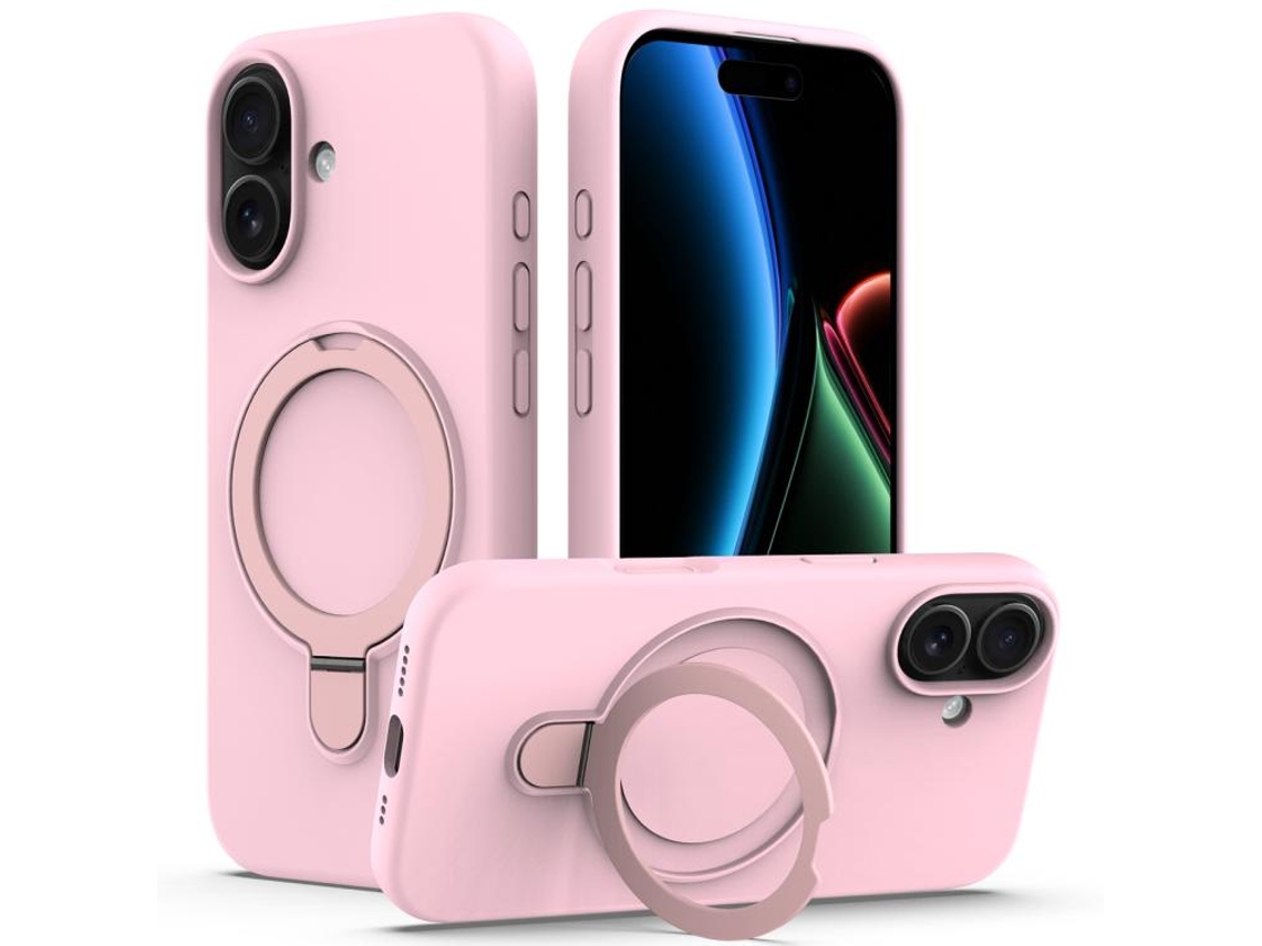 Capa Para Iphone 17 - Silicone Líquido Com Suporte Magnético Magsafe