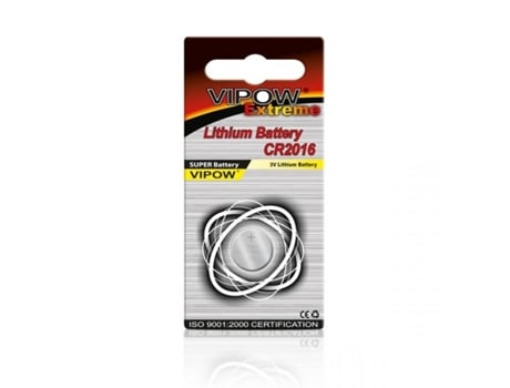 Bateria Vipow Extreme Cr2016 1 Unidade Para Controles Remotos De Relógios Com Desempenho Aprimorado