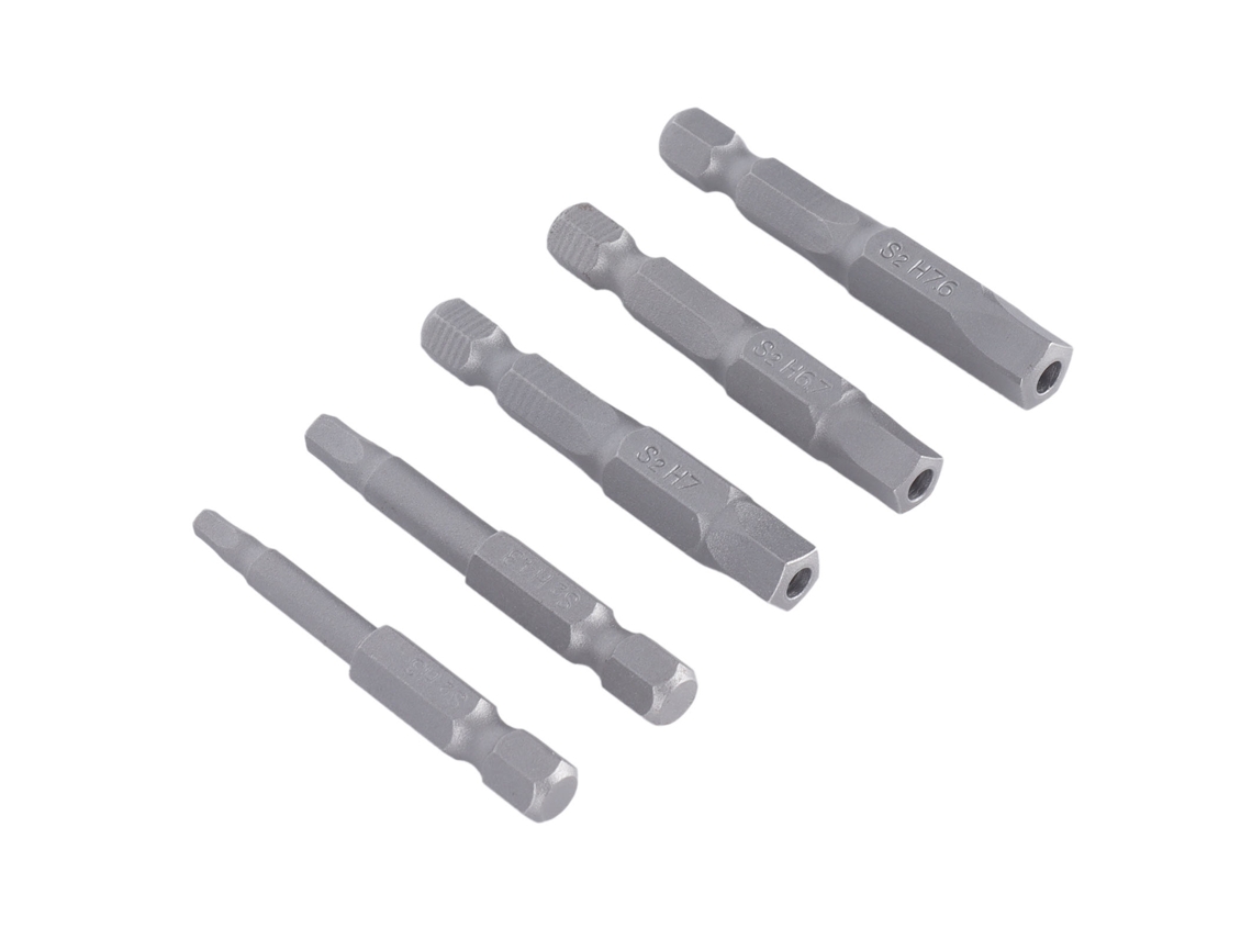 Conjunto De 5 Brocas Magnéticas Hexagonais Para Parafusadeira Com Pontas Duráveis -aquaforge