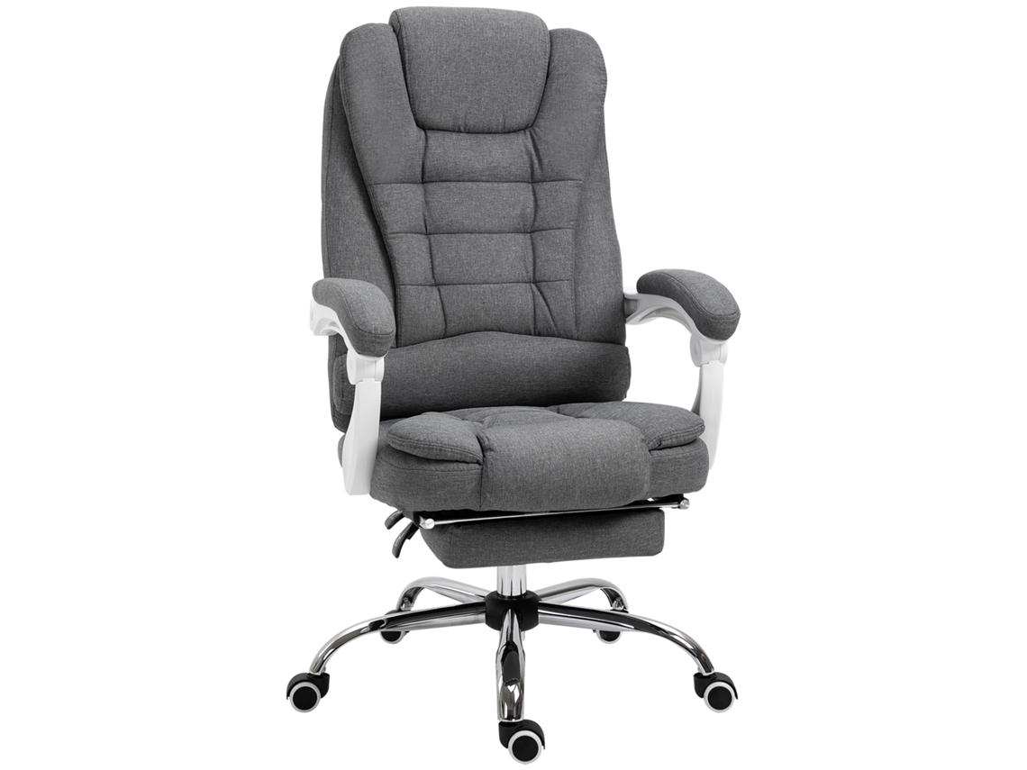 Suporte para computador de mesa com pés retráteis, função reclinável e altura ajustável, na cor preta.
