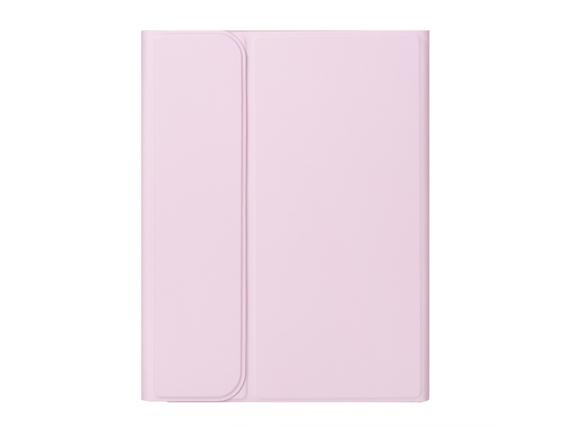 Capa Com Teclado Bluetooth Em Couro Compatível Com Ipad Pro 13" 2024, Cor Rosa