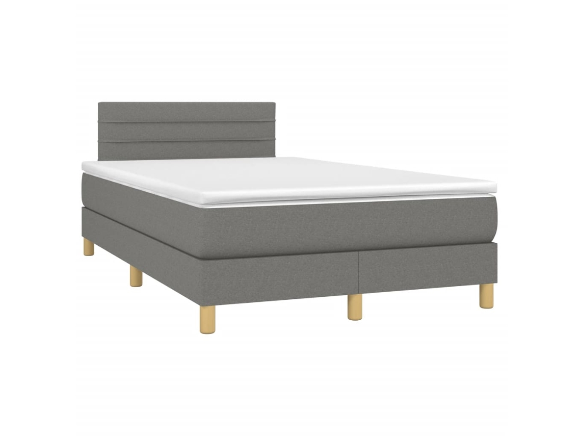 Cama Boxspring com Colchão 120x190 cm Tecido Cinzento Escuro MAISON EXCLUSIVE