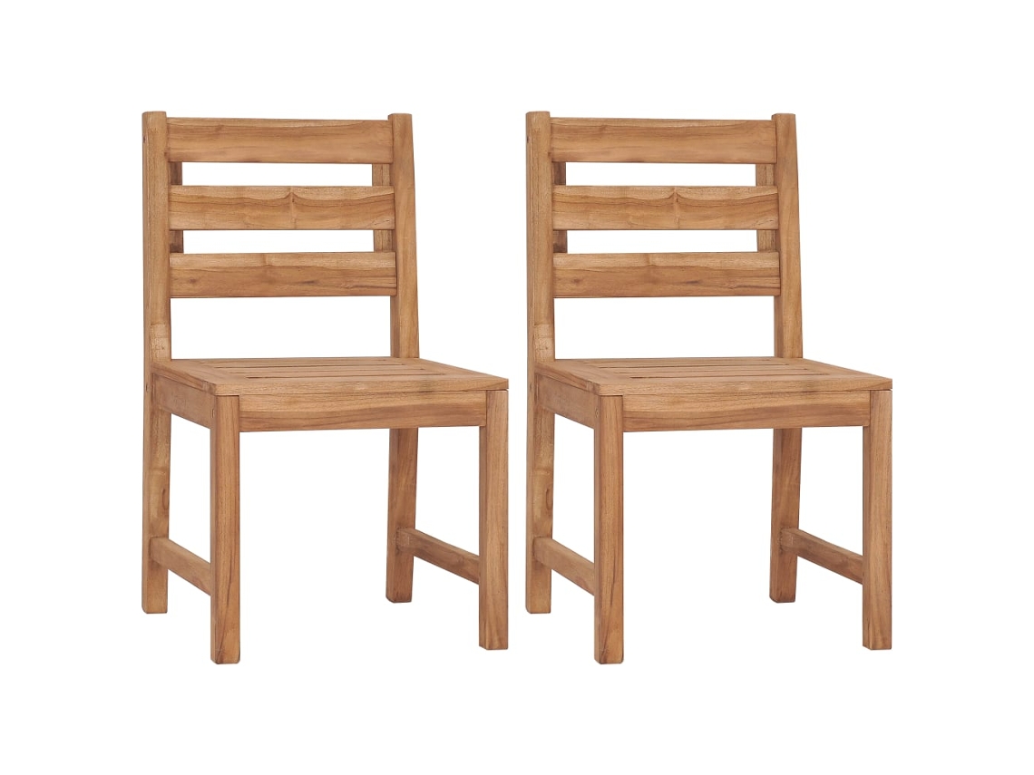 Cadeiras De Jardim 2 Pcs Madeira De Teca Maciça Dkd Home Decor