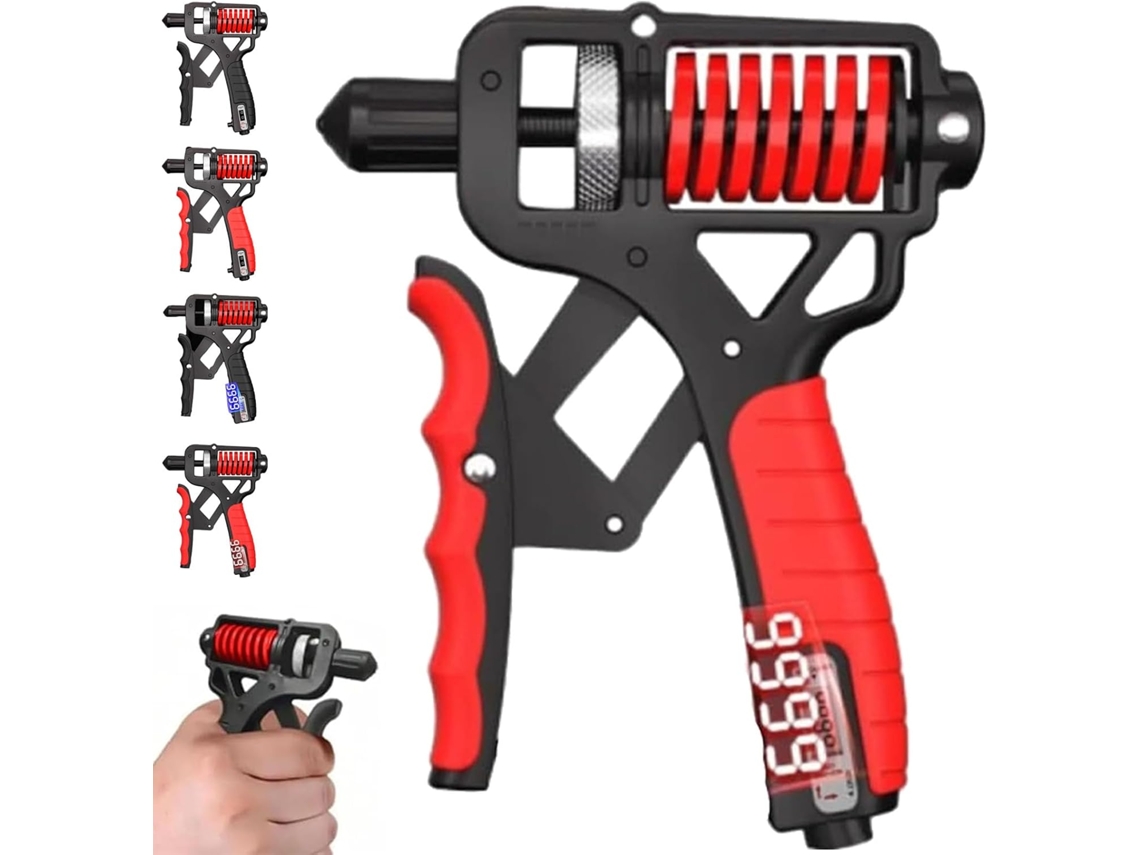 Fortalecedor De Preensão Manual Ajustável Com Contador Eletrônico, Alça Antiderrapante, Resistente A 5-165kg 11-364lbs