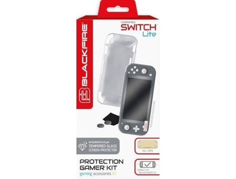 Kit Capa Protetora + Protetor de Ecrã BLACKFIRE para Nintendo Switch Lite (Vidro Temperado)