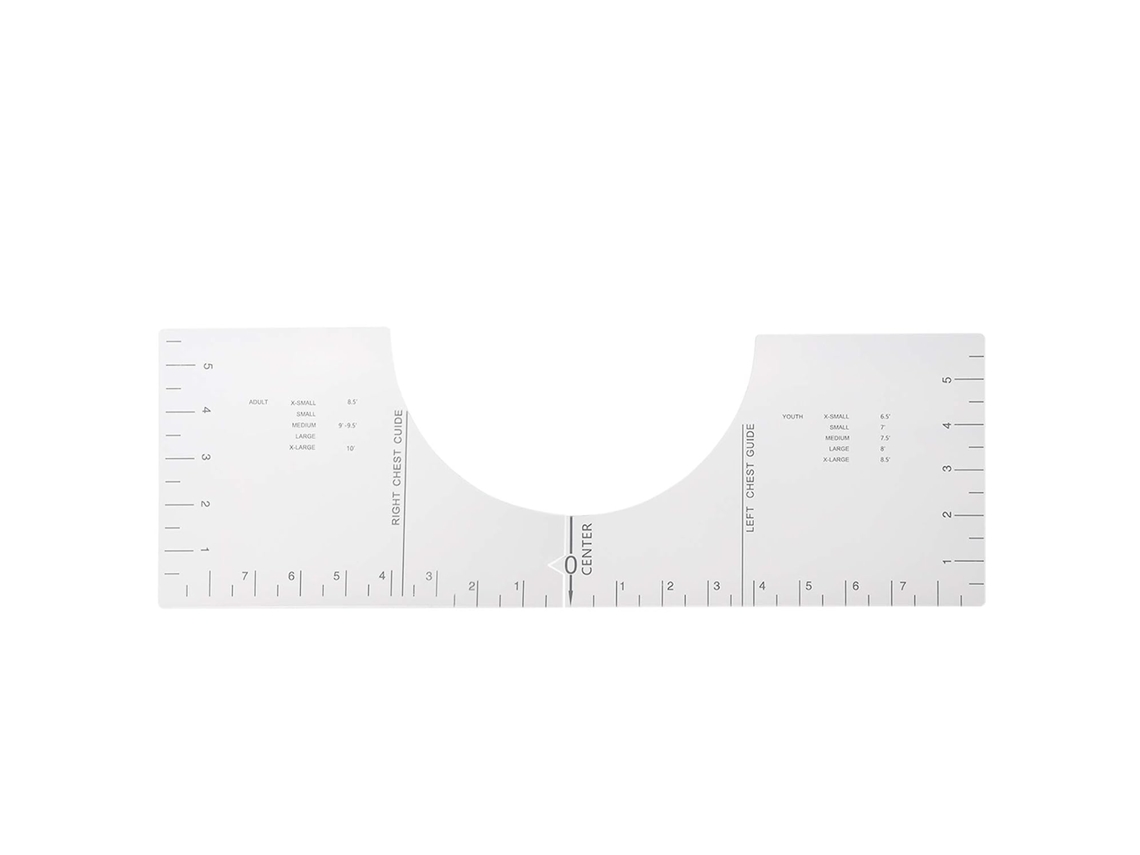 Régua Portátil E Precisa Para Centralizar Estampas Em Camisetas, Facilitando O Alinhamento Do Design Ideal Para Gráficos