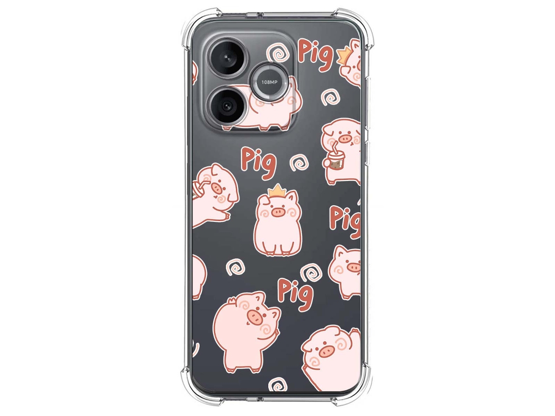Capa Tumundosmartphone De Silicone À Prova De Choque Para Honor 600 Lite 5g Com Estampa De Porquinho Em Desenho Animado