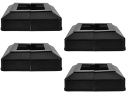 Tampas De Poste Quadradas Sewacc 60x60 Mm, Base Bipartida De Plástico Com Parafusos Ocultos, Protetor Durável Para