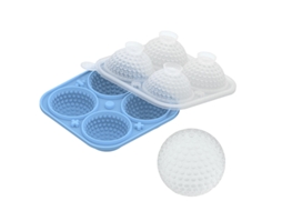 Forma De Gelo Em Silicone Em Forma De Bola De Golfe Com Funil, Ideal Para Cocktails, Bourbon, Conhaque E Whisky. Azul Hexinyigjly