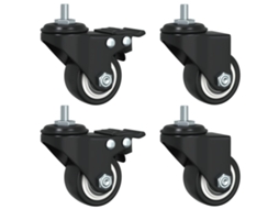 Maison Exclusive - Rodas 4 Pcs 35 Mm Ferro Preto