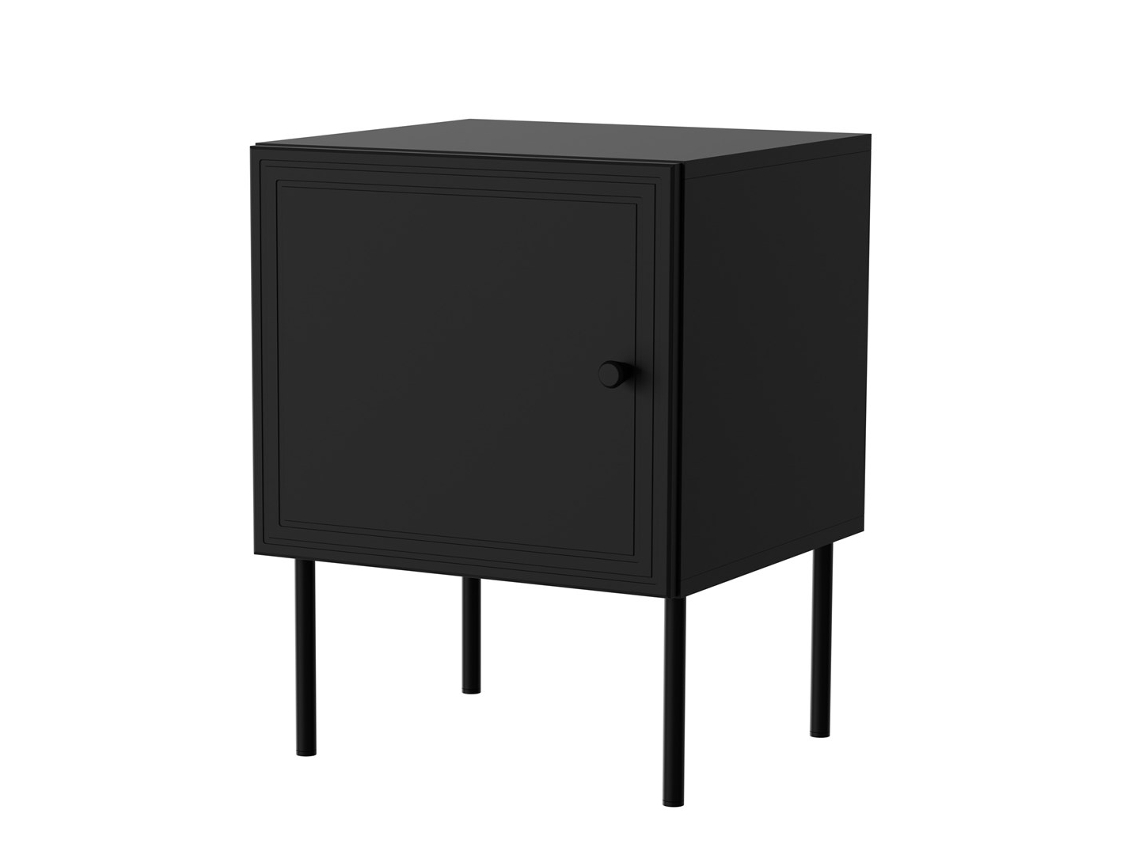 Mesa de Cabeceira Cama 2 Pcs Palazzo Bis 45x39xh59 Tapete Preto Cama Meble