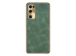 Capa Para Celular Honor 30 Em Pele De Cordeiro Com Acabamento Galvanizado.